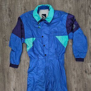 Serac Men’s One-Piece Ski Suit Blue Teal Purple Weatherproof Vintage 42